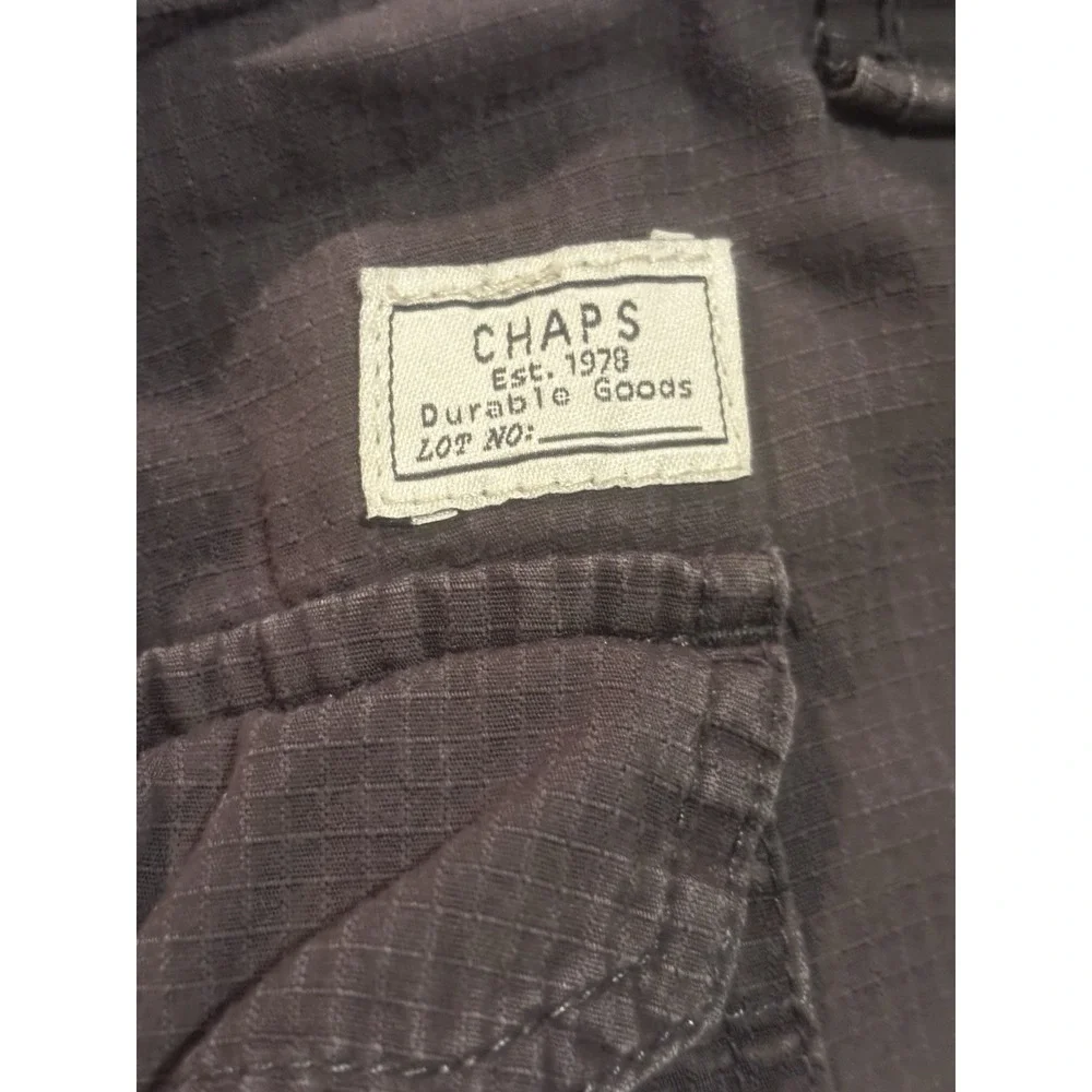 Chaps Cargo Shorts Men's Size 40 Black Golf Shorts‎ Zip Pocket Hiking Utility